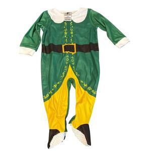 NWT ELF Christmas Sleep Pajamas Footie One Piece Size 12M